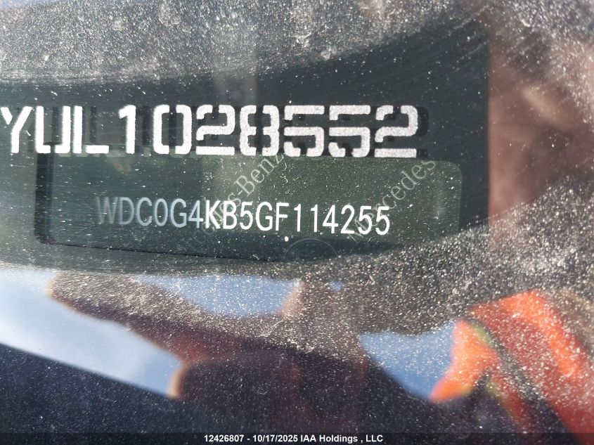 2016 Mercedes-Benz Glc 300 VIN: WDCOG4KB5GF114255 Lot: 12426807