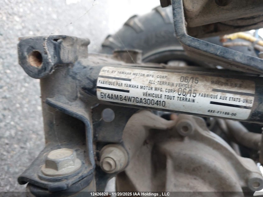 5Y4AMB4W7GA300410 2016 YAMAHA YFM photo no. 10