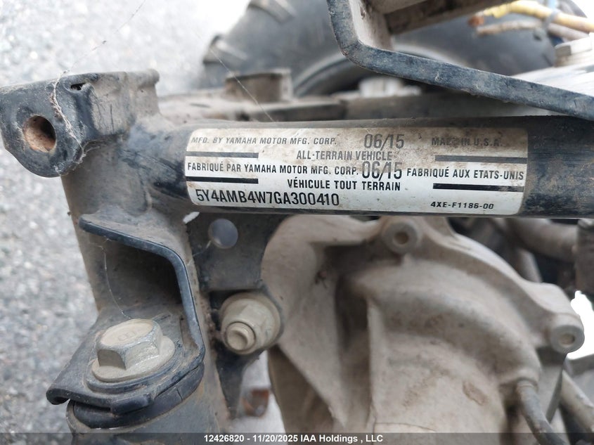 5Y4AMB4W7GA300410 2016 YAMAHA YFM photo no. 14
