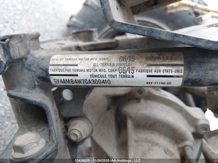 5Y4AMB4W7GA300410 2016 YAMAHA YFM photo no. 15