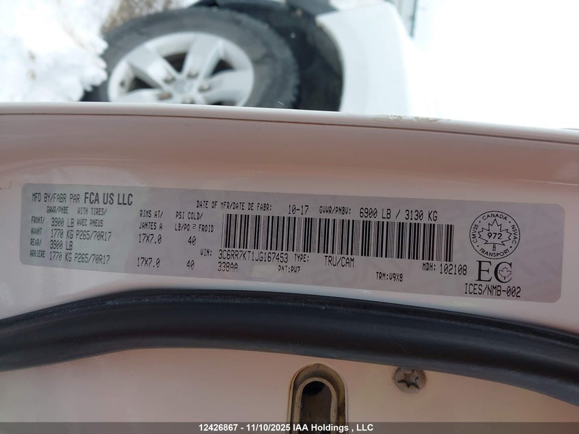 3C6RR7KT1JG167453 2018 RAM 1500 photo no. 9