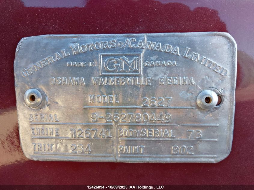 1938 Pontiac Coupe VIN: 8262780449 Lot: 12426894