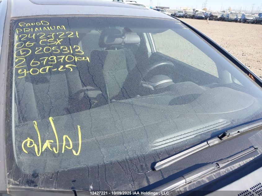 2006 Acura Csx Touring VIN: 2HHFD56536H205313 Lot: 12427221