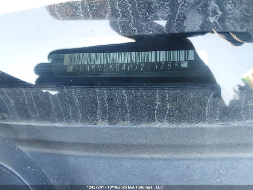 2017 Buick Enclave VIN: 5GAKVCKD4HJ225766 Lot: 12427281