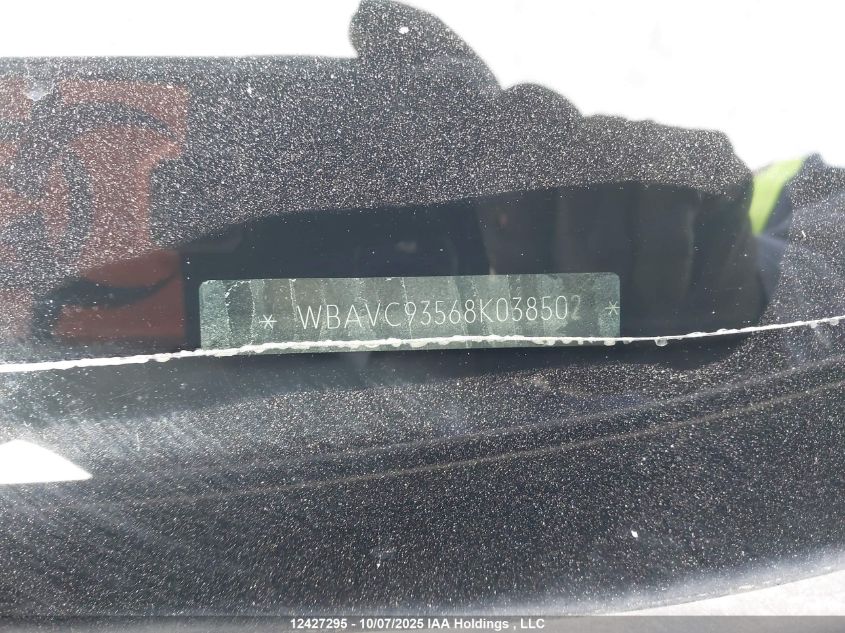 2008 BMW 328Xi VIN: WBAVC93568K038502 Lot: 12427295