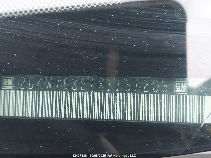 2008 Buick Allure Cxl VIN: 2G4WJ582181131203 Lot: 12427436