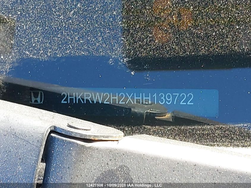 2017 Honda Cr-V Lx VIN: 2HKRW2H2XHH139722 Lot: 12427508