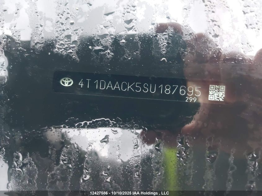 2025 Toyota Camry Xse/Xle/Le/Se VIN: 4T1DAACK5SU187695 Lot: 12427586