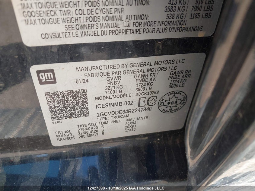1GCVDDE84RZ247840 2024 CHEVROLET SILVERADO photo no. 18
