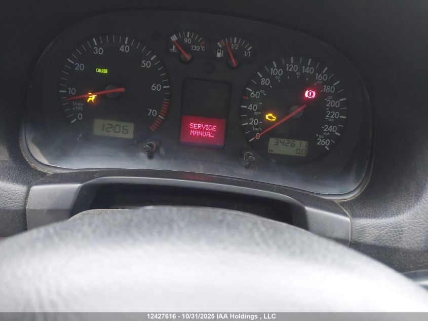 2003 Volkswagen Gti Vr6 VIN: 9BWDH61J134026016 Lot: 12427616