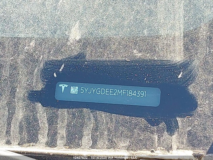 5YJYGDEE2MF184391 2021 TESLA MODEL Y photo no. 9