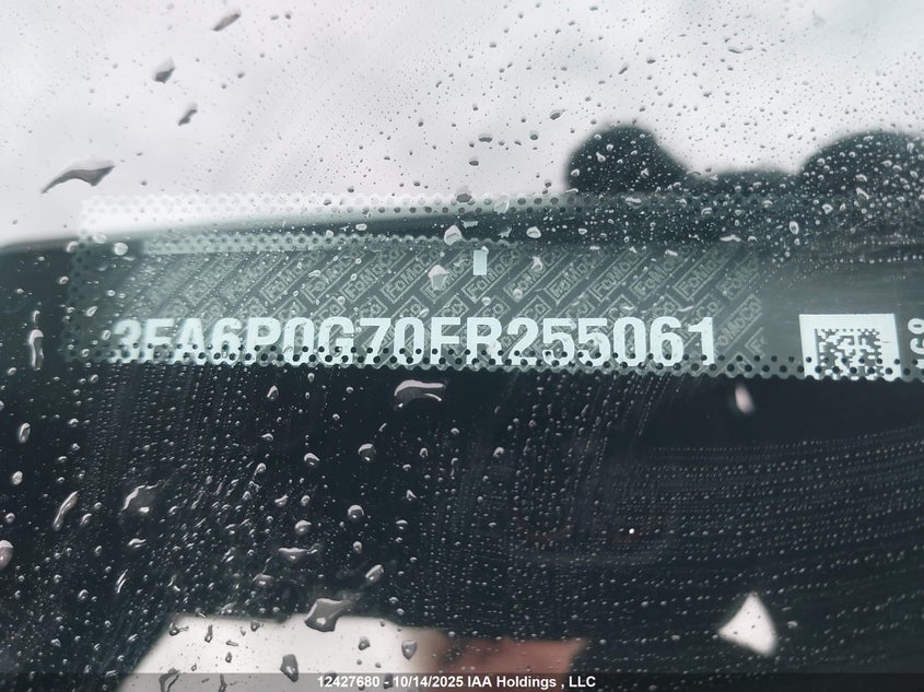 2015 Ford Fusion S VIN: 3FA6P0G70FR255061 Lot: 12427680