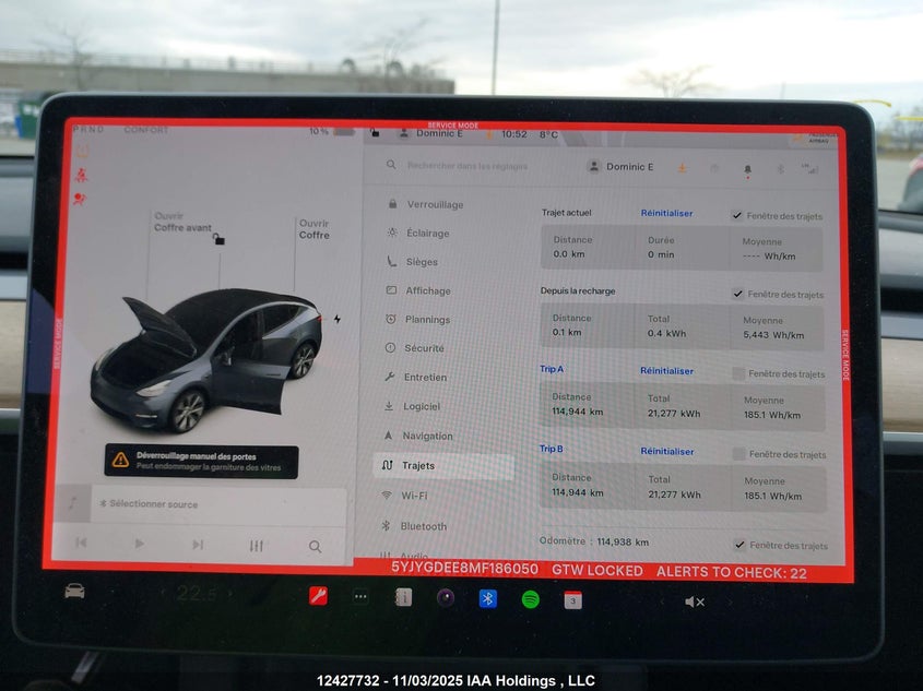 2021 Tesla Model Y VIN: 5YJYGDEE8MF186050 Lot: 12427732
