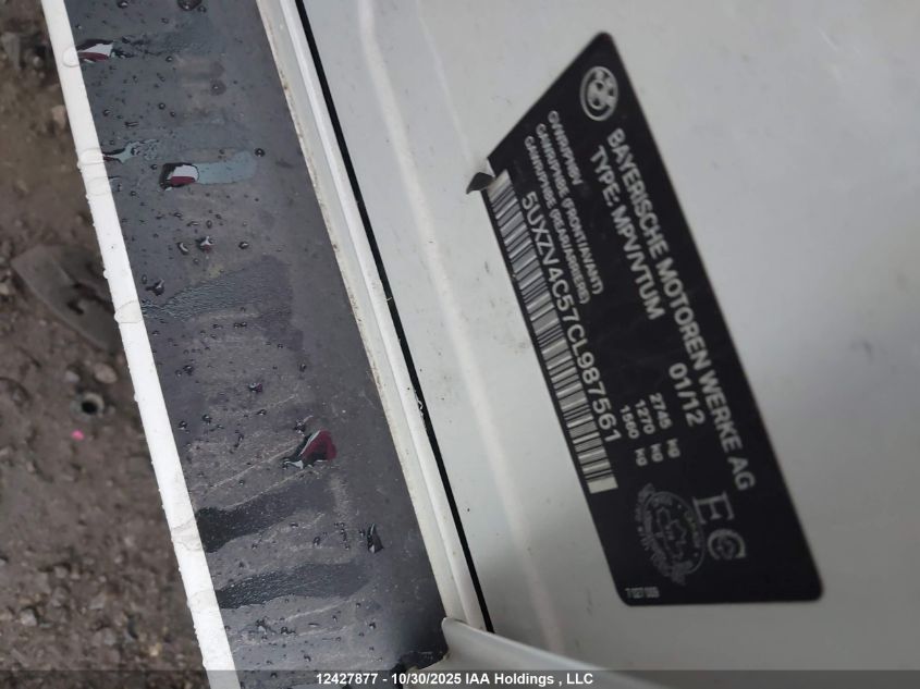 2012 BMW X5 xDrive35I VIN: 5UXZV4C57CL987561 Lot: 12427877