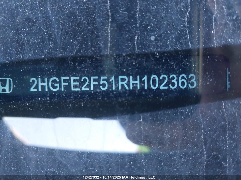 2HGFE2F51RH102363 2024 HONDA CIVIC photo no. 9