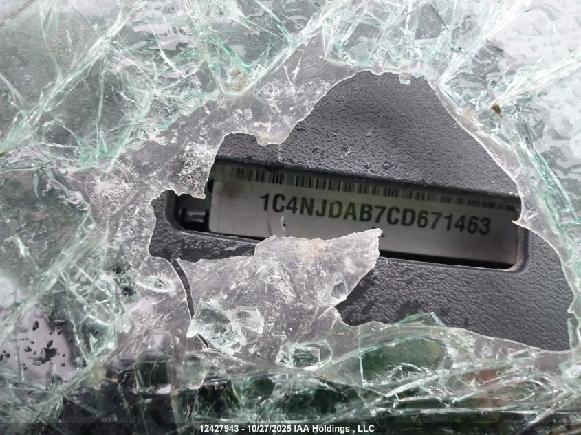 2012 Jeep Compass Sport/North VIN: 1C4NJDAB7CD671463 Lot: 12427943