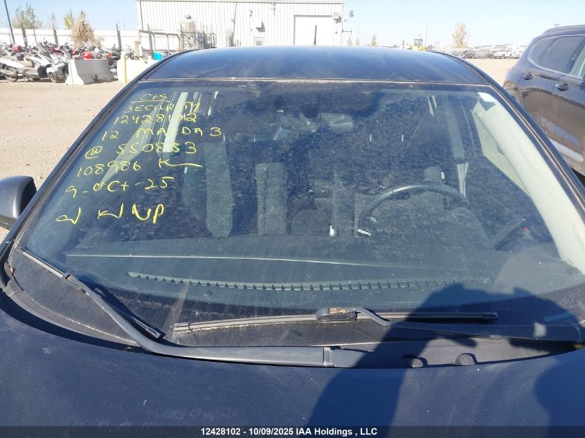 2012 Mazda Mazda3 Gs-Sky VIN: JM1BL1L7XC1550853 Lot: 12428102