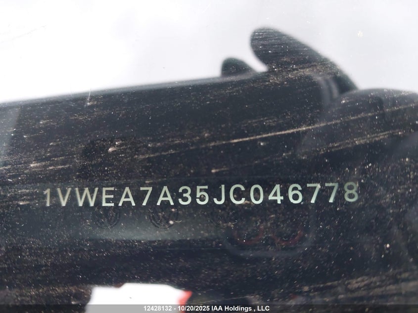 2018 Volkswagen Passat VIN: 1VWEA7A35JC046778 Lot: 12428132