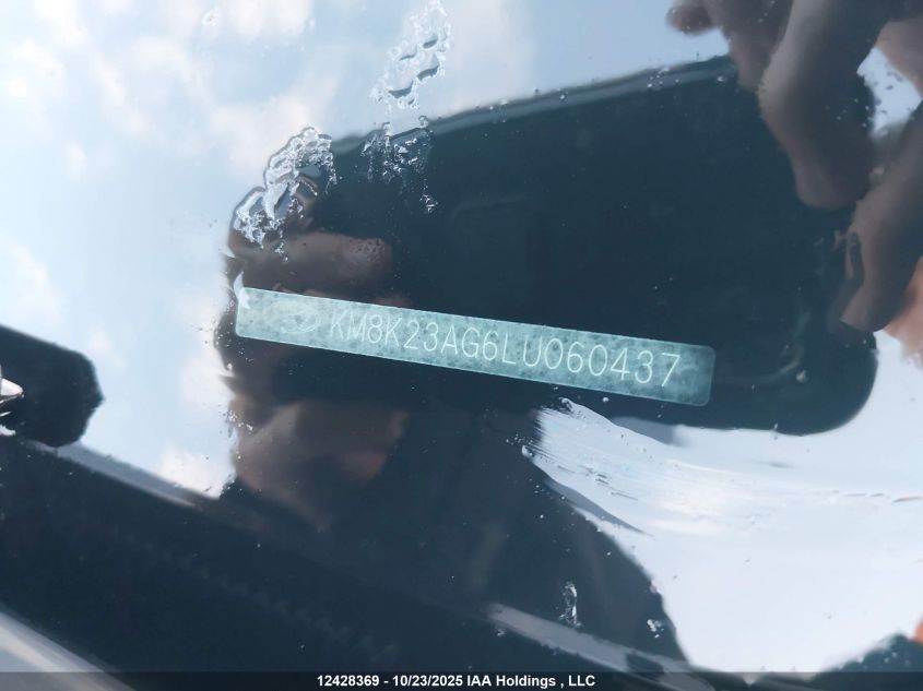 2020 Hyundai Kona Sel VIN: KM8K23AG6LU060437 Lot: 12428369