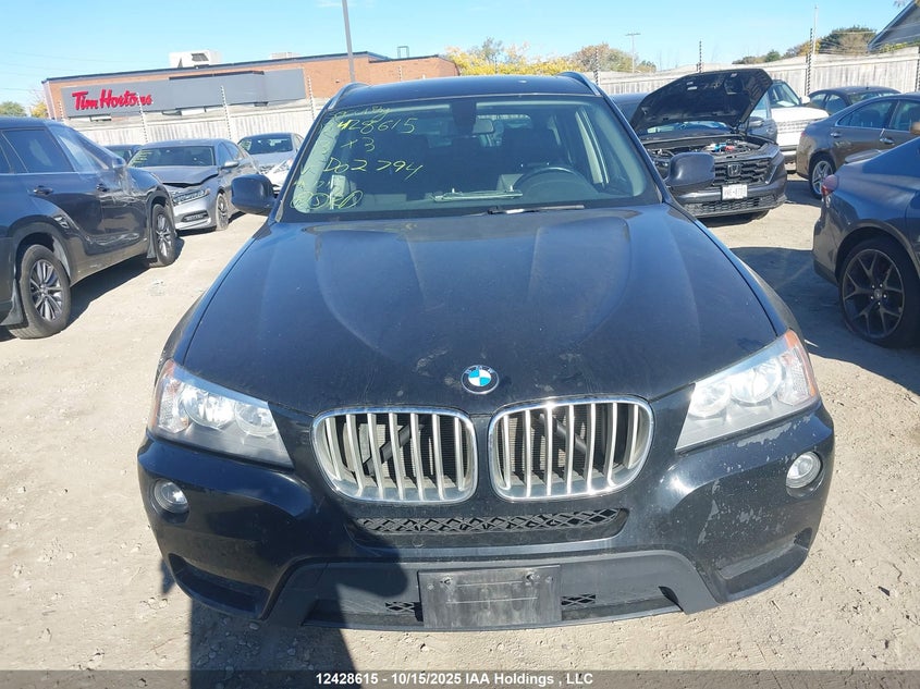 2013 BMW X3 xDrive28I VIN: 5UXWX9C53D0D02794 Lot: 12428615