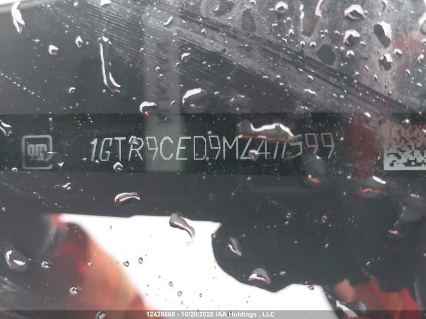 2021 GMC Sierra 1500 Elevation VIN: 1GTR9CED9MZ411599 Lot: 12428668