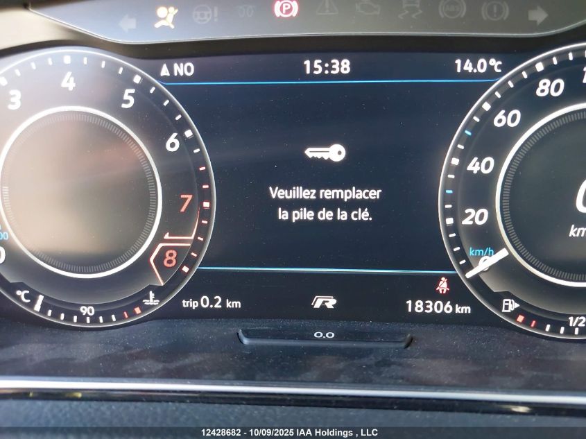 2019 Volkswagen Golf R 2.0 Tsi VIN: WVWWA7AU5KW215102 Lot: 12428682