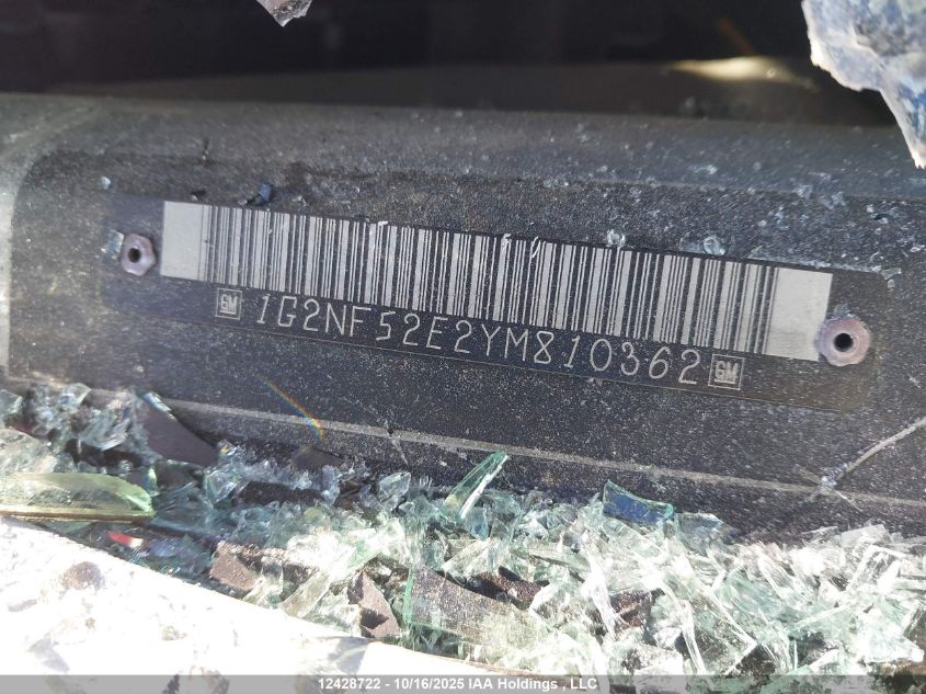 2000 Pontiac Grand Am Se1 VIN: 1G2NF52E2YM810362 Lot: 12428722