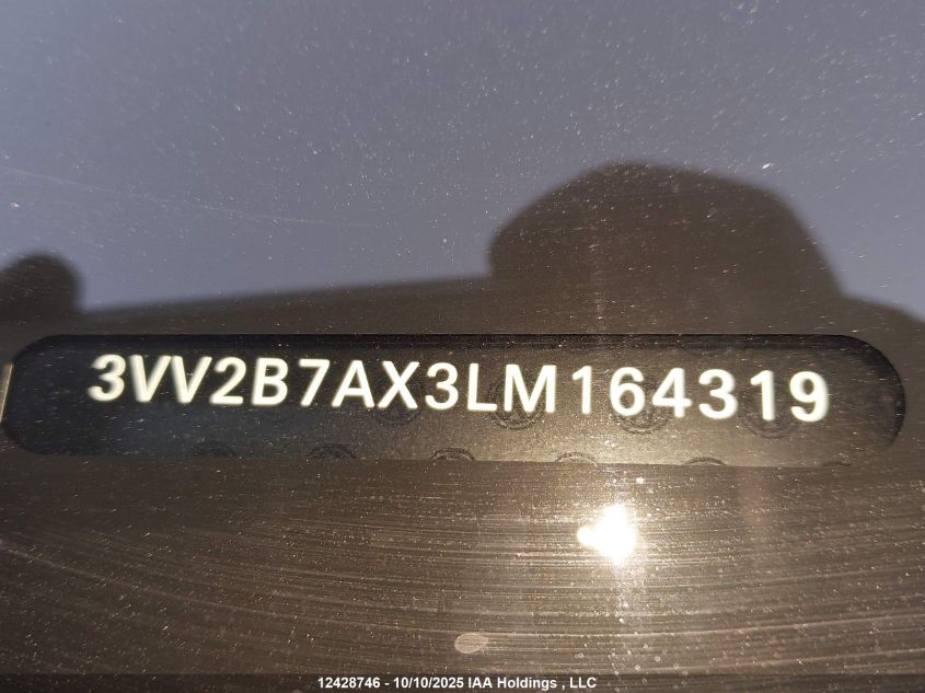 2020 Volkswagen Tiguan Se/Sel VIN: 3VV2B7AX3LM164319 Lot: 12428746