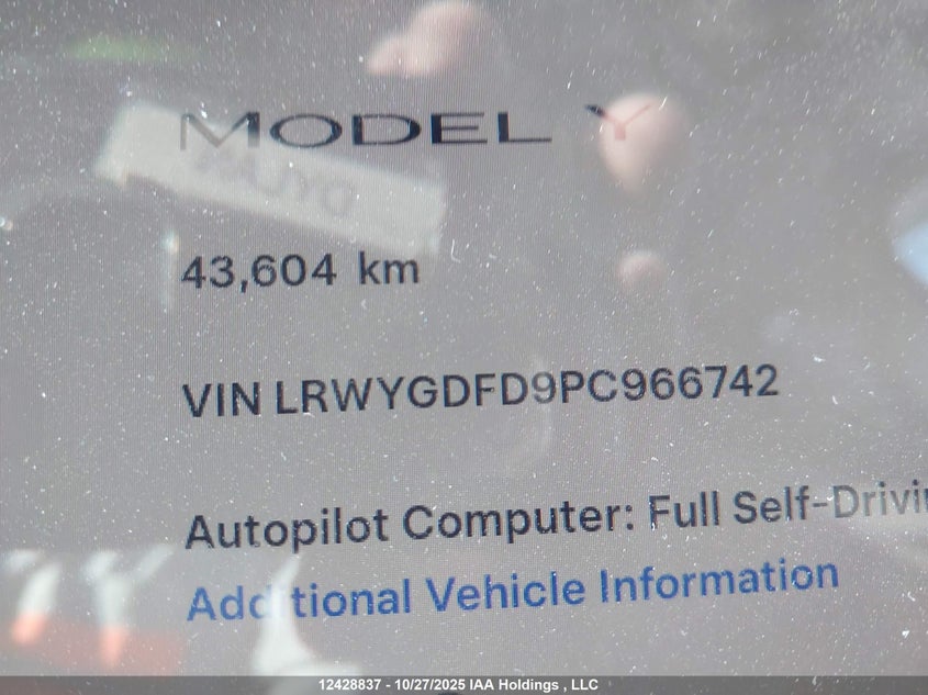 LRWYGDFD9PC966742 2023 TESLA MODEL Y photo no. 16