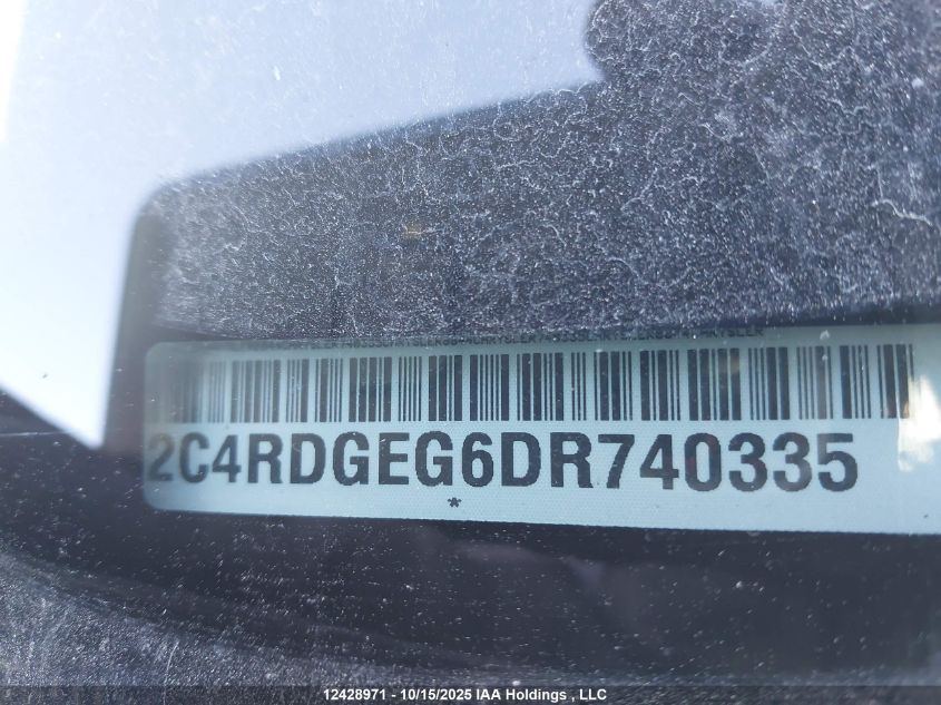 2013 Dodge Grand Caravan R/T VIN: 2C4RDGEG6DR740335 Lot: 12428971