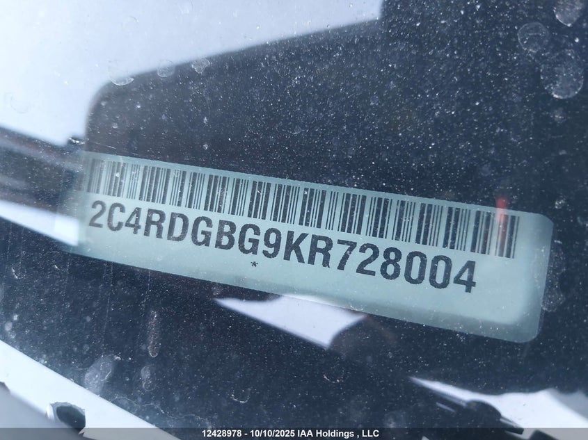 2C4RDGBG9KR728004 2019 DODGE CARAVAN photo no. 20