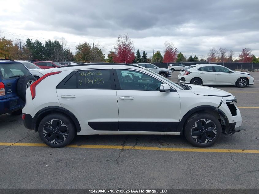 2025 Kia Niro Ev Wave/Wave W/Snow White Pearl Grey Exterior VIN: KNDCT3L18S5134755 Lot: 12429046