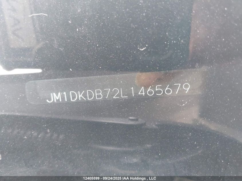 2020 Mazda Cx-3 Gx VIN: JM1DKDB72L1465679 Lot: 12405599X