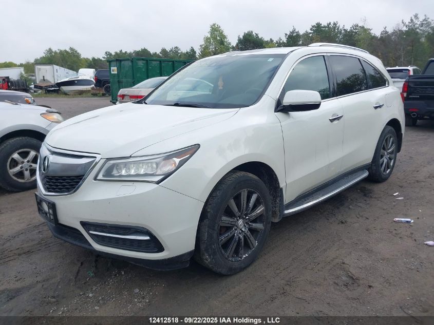 2015 Acura Mdx Navigation Package VIN: 5FRYD4H4XFB502724 Lot: 12412518X