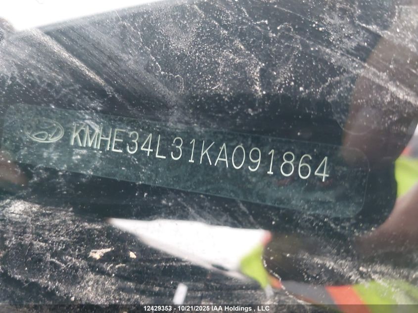 2019 Hyundai Sonata Hybrid Ultimate VIN: KMHE34L31KA091864 Lot: 12429353