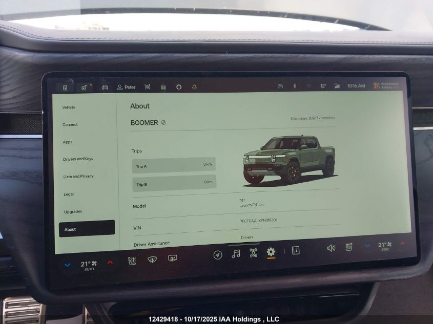 2023 Rivian R1T Launch Edition VIN: 7FCTGAALXPN018309 Lot: 12429418