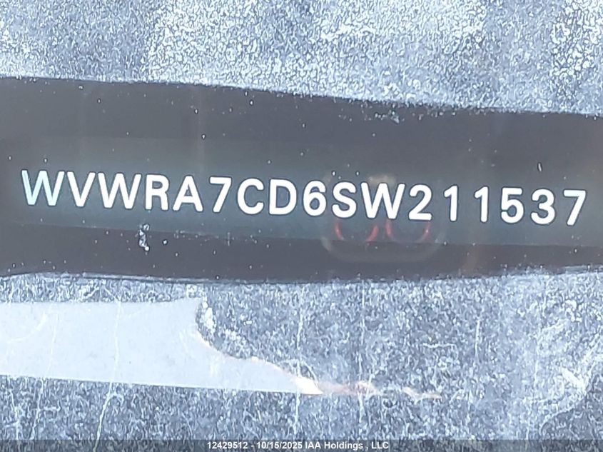 2025 Volkswagen Gti Autobahn VIN: WVWRA7CD6SW211537 Lot: 12429512