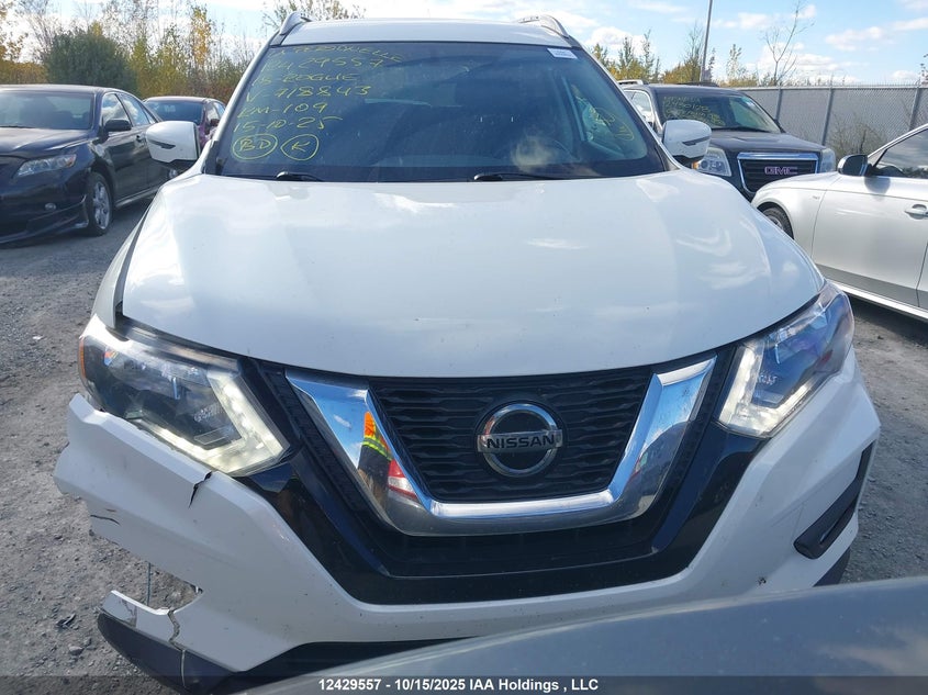 2018 Nissan Rogue Sv/Sl VIN: 5N1AT2MVXJC718843 Lot: 12429557