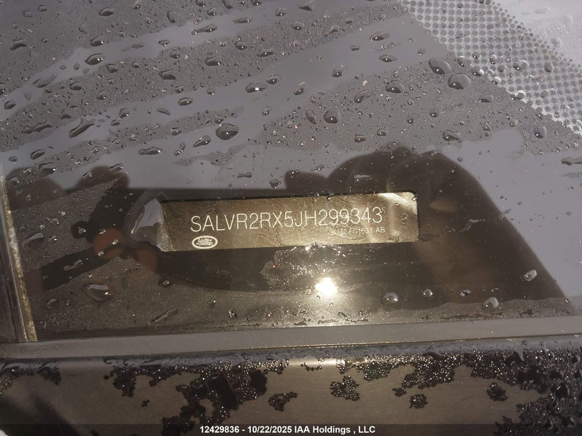 SALVR2RX5JH299343 2018 LAND ROVER RANGE ROVER EVOQUE photo no. 9