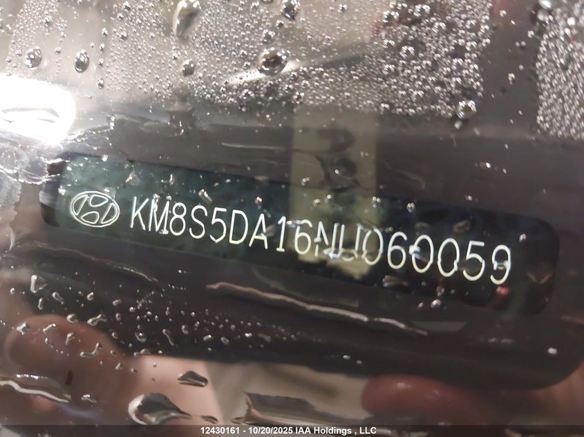 KM8S5DA16NU060059 2022 HYUNDAI SANTA FE photo no. 9