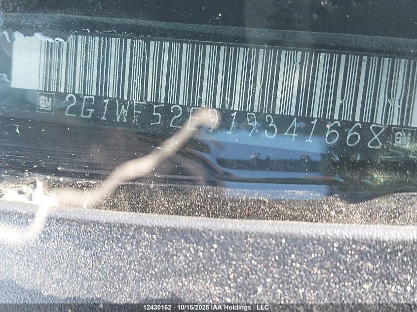 2001 Chevrolet Impala VIN: 2G1WF52E919341668 Lot: 12430162