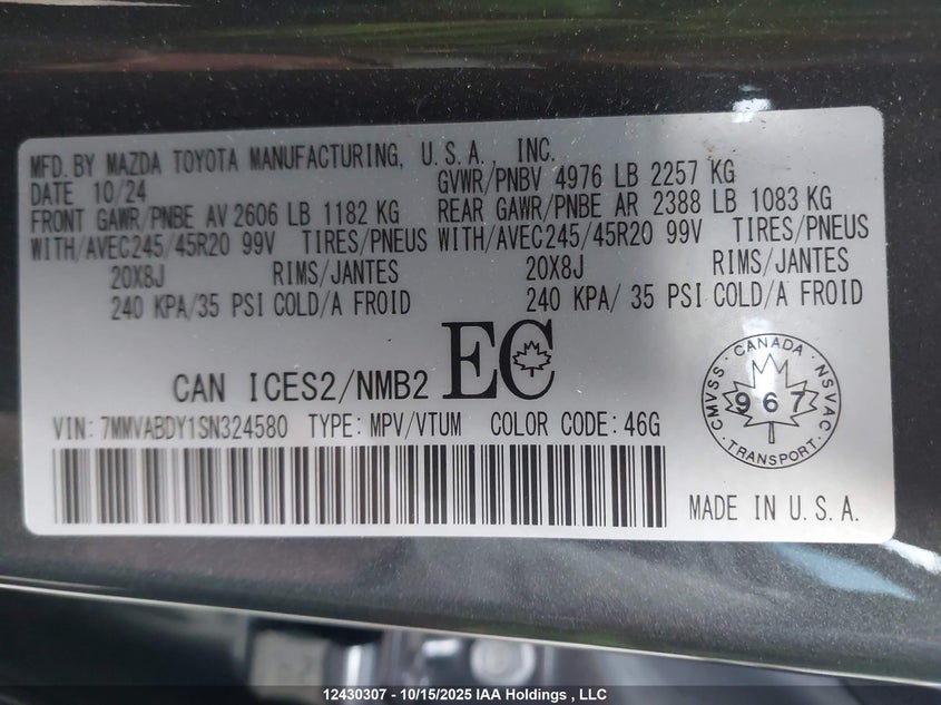 7MMVABDY1SN324580 2025 MAZDA CX-50 photo no. 9