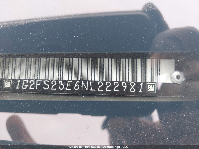 1992 Pontiac Firebird Formula VIN: 1G2FS23E6NL222981 Lot: 12430345