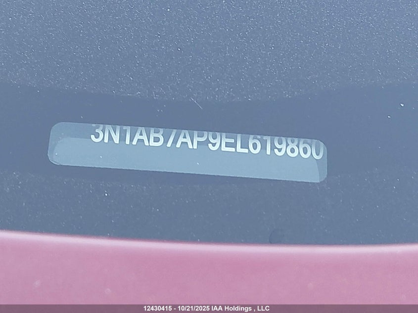 2014 Nissan Sentra 1.8 S/1.8 Sl/1.8 Sr/1.8 Sv/Sv VIN: 3N1AB7AP9EL619860 Lot: 12430415