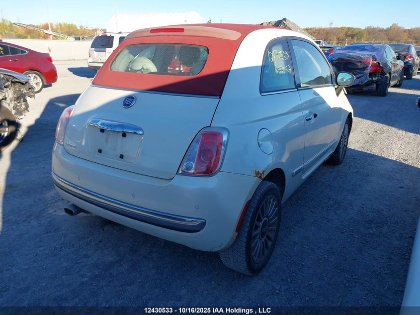 2013 Fiat 500 Lounge VIN: 3C3CFFER4DT703457 Lot: 12430533