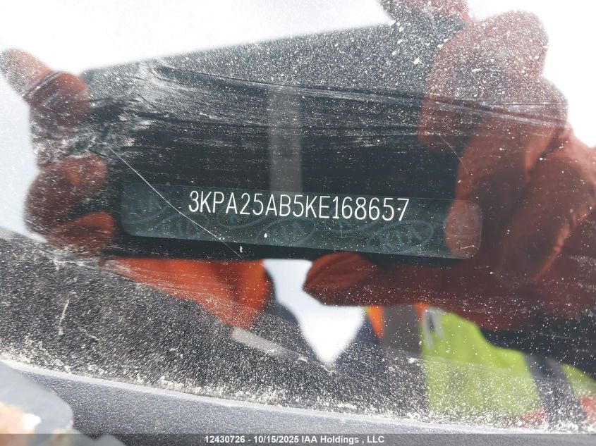 2019 Kia Rio S VIN: 3KPA25AB5KE168657 Lot: 12430726