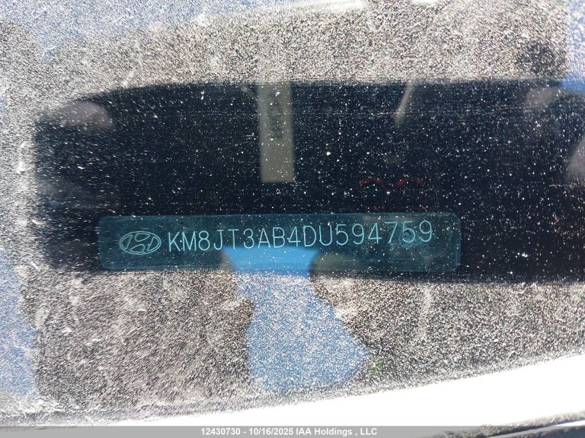 2013 Hyundai Tucson VIN: KM8JT3AB4DU594759 Lot: 12430730