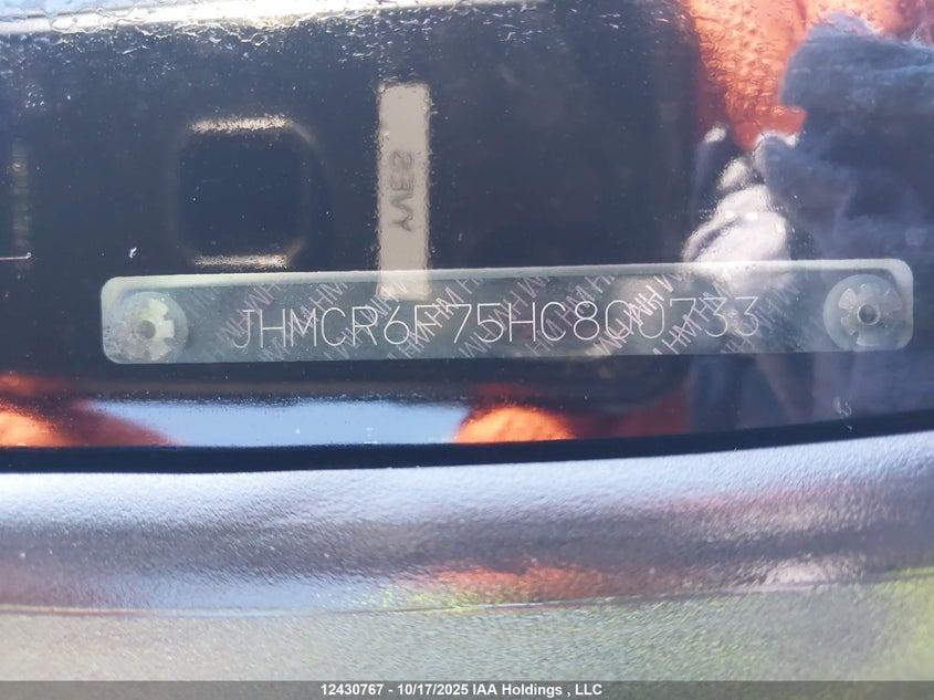 JHMCR6F75HC800733 2017 HONDA ACCORD photo no. 9