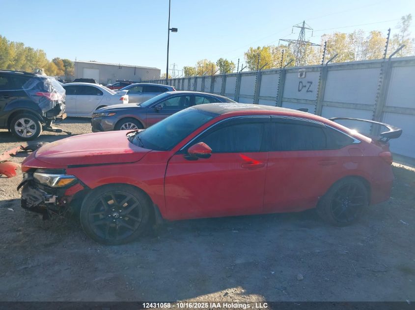 2022 Honda Civic Touring VIN: 2HGFE1F95NH000376 Lot: 12431058