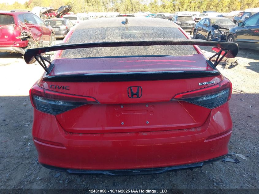 2022 Honda Civic Touring VIN: 2HGFE1F95NH000376 Lot: 12431058